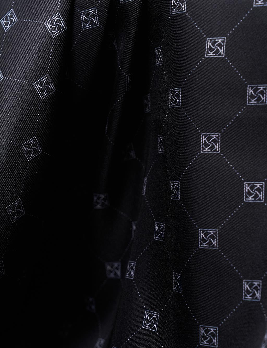 Cross Logo Monogram Scarf Black