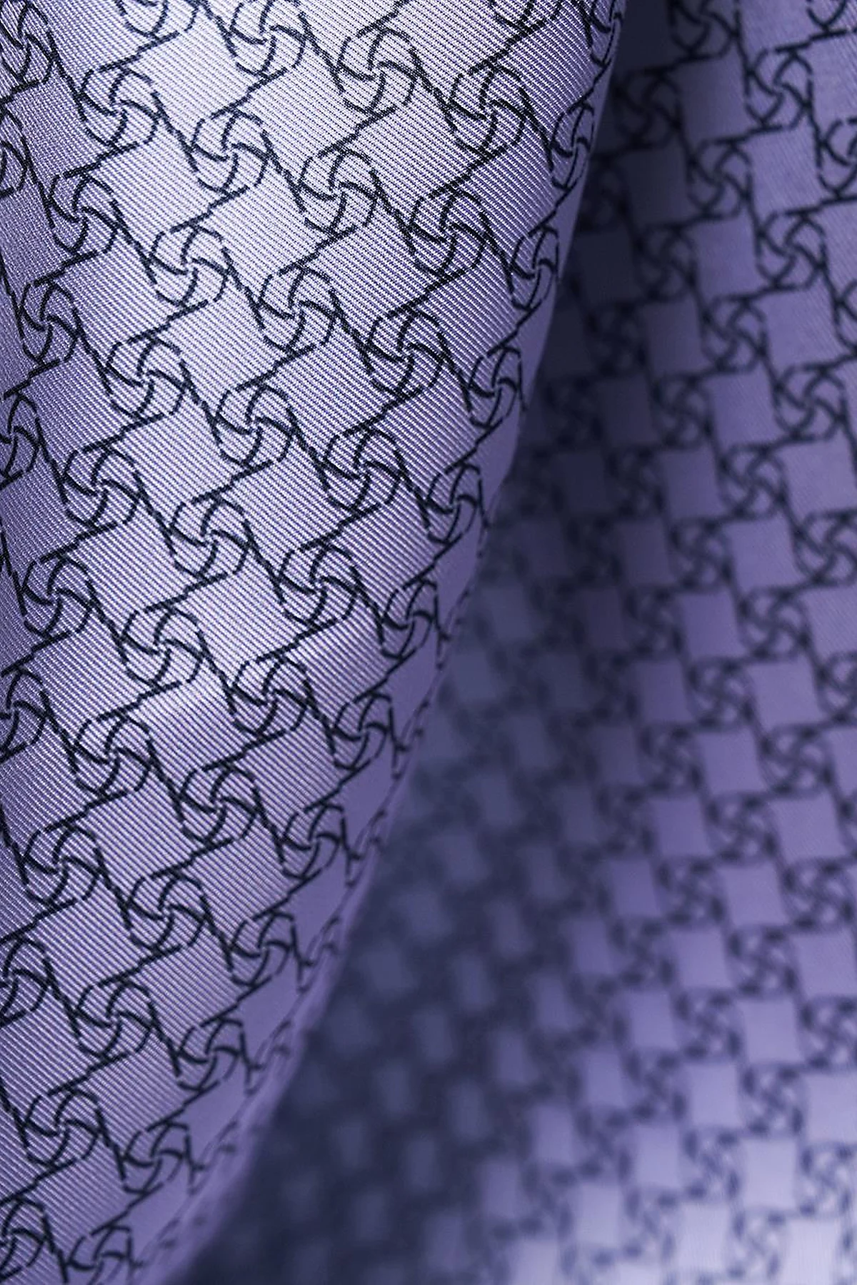 Monogram Scarf with Abstract Pattern Frame Dark Gray