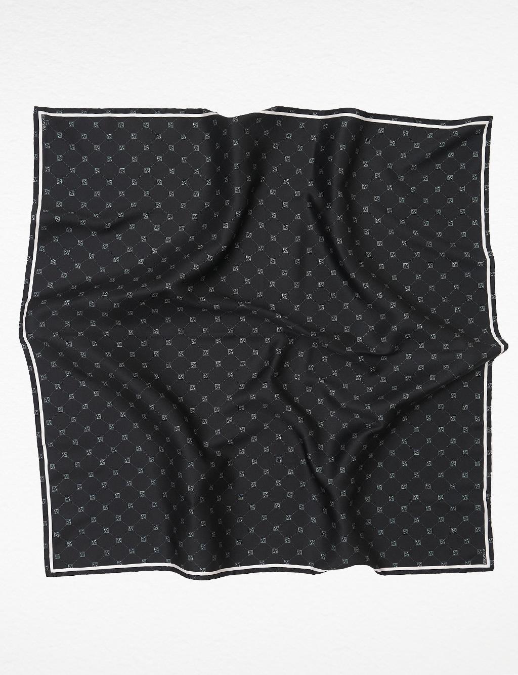 Cross Logo Monogram Scarf Black
