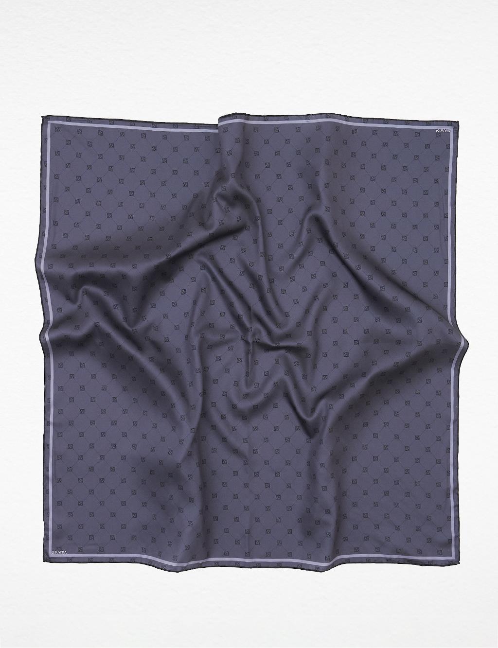 Cross Logo Monogram Scarf Anthracite