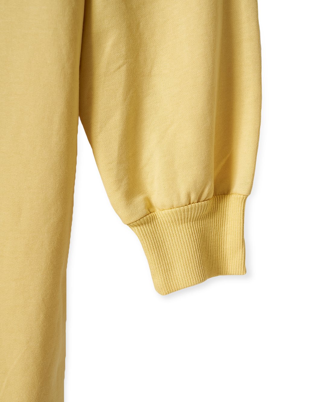 Knitted Fabric Long Sweatshirt Yellow