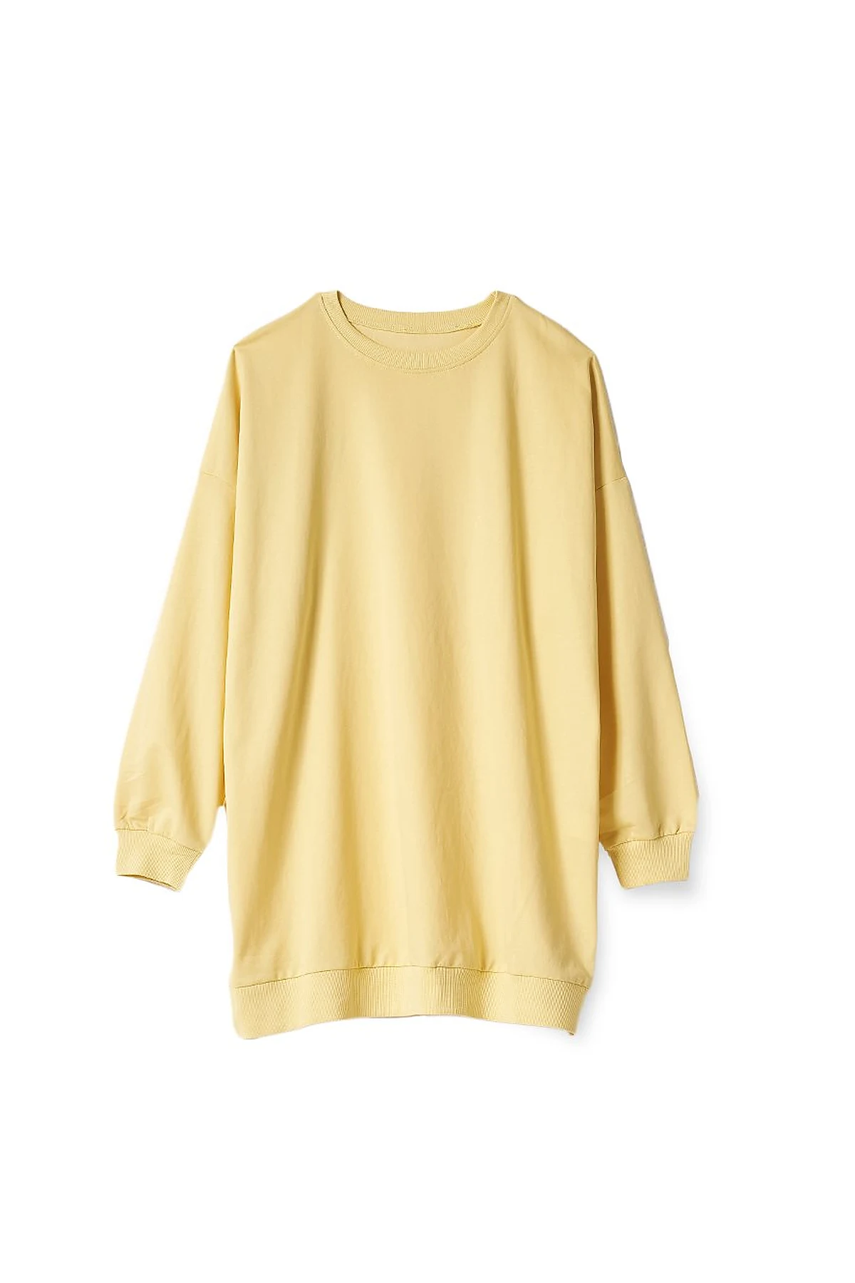 Knitted Fabric Sweatshirt Yellow