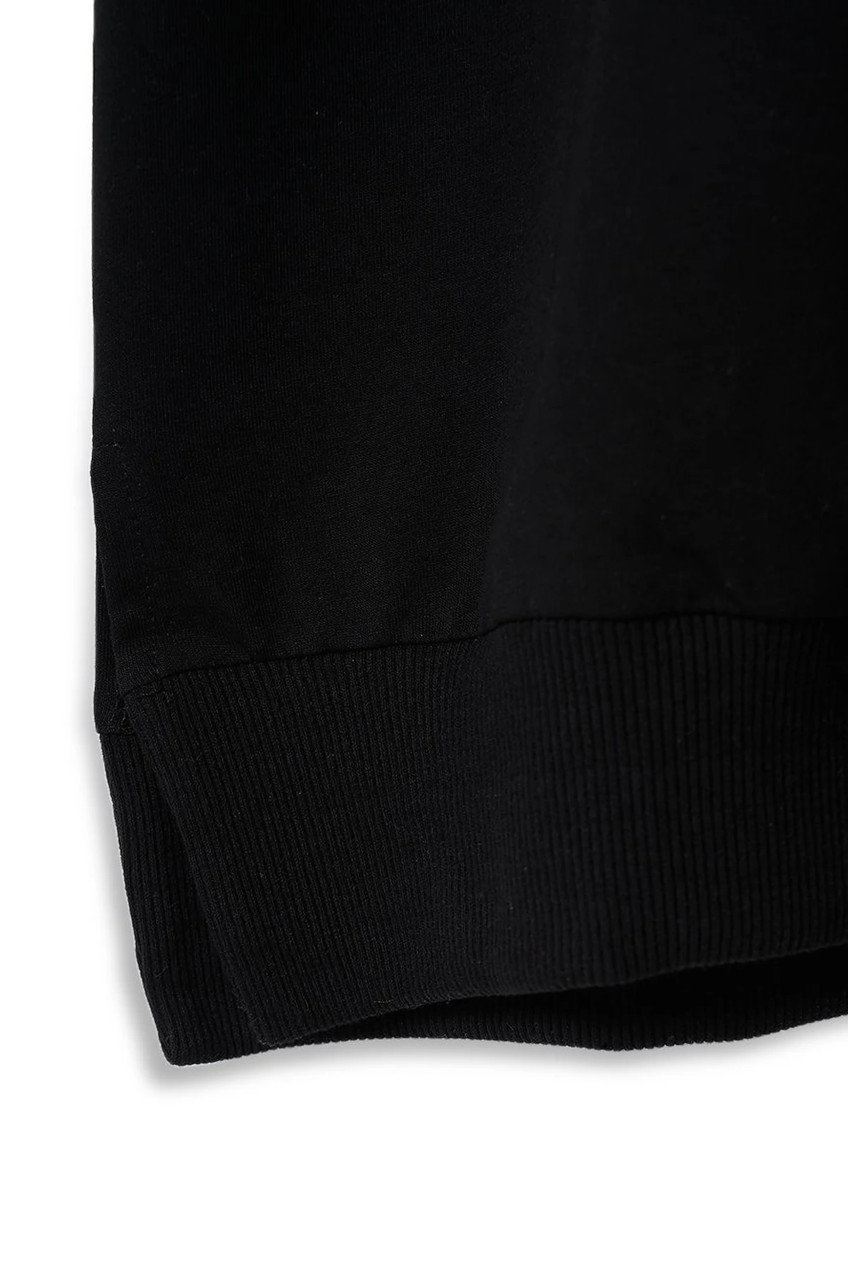 Knitted Fabric Sweatshirt Balck