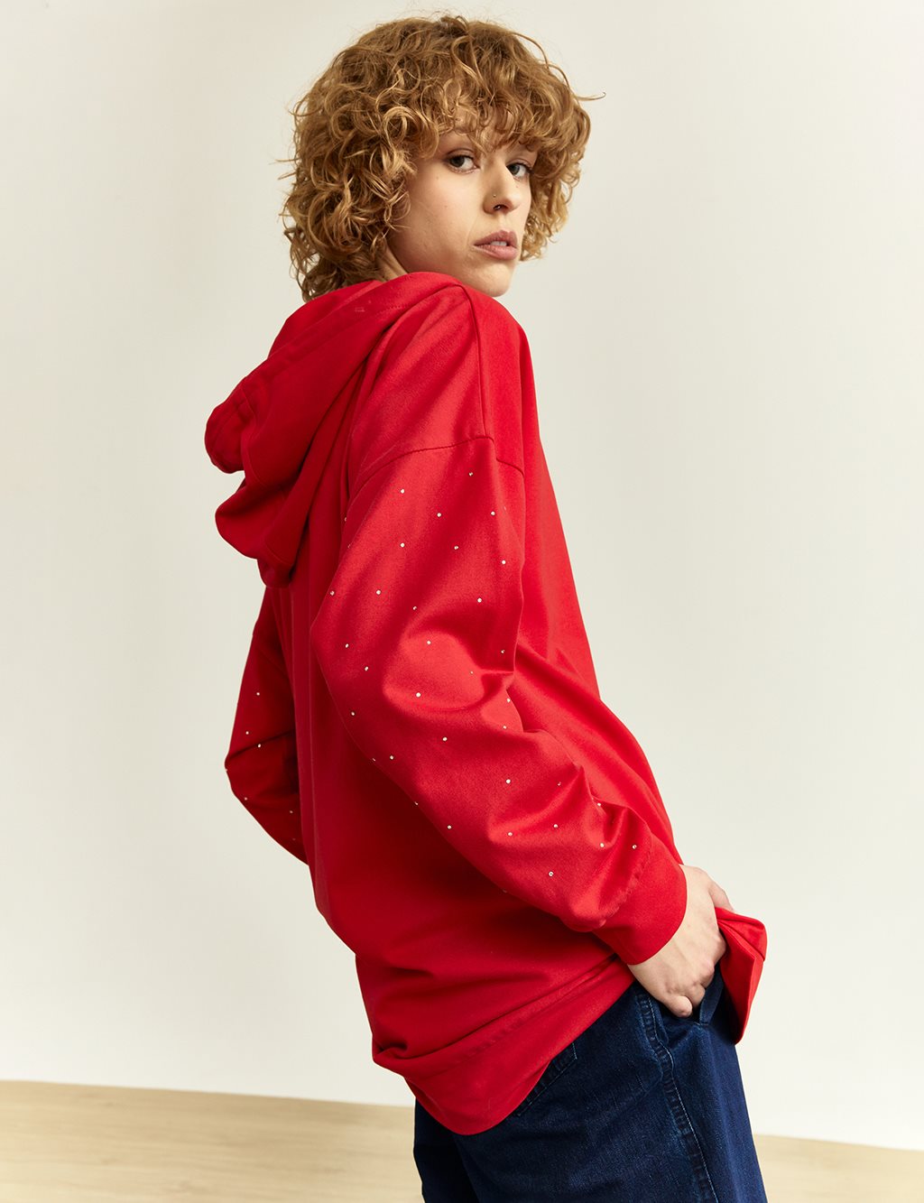 Hotfix Printed Sweatshirt Red