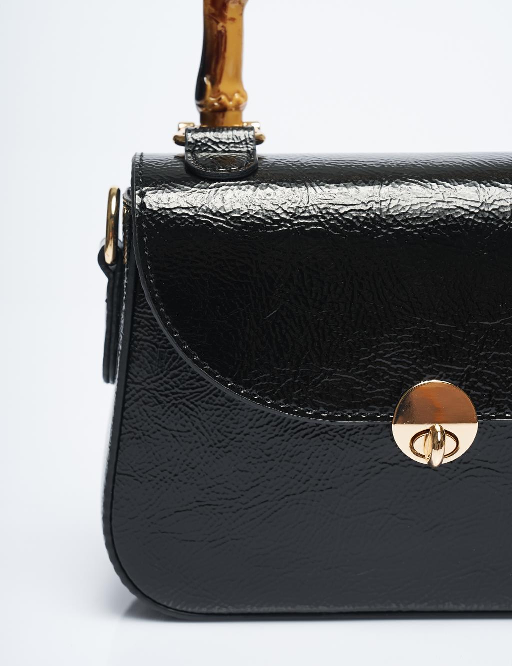 Metal Buckle Detailed Mini Bag Black