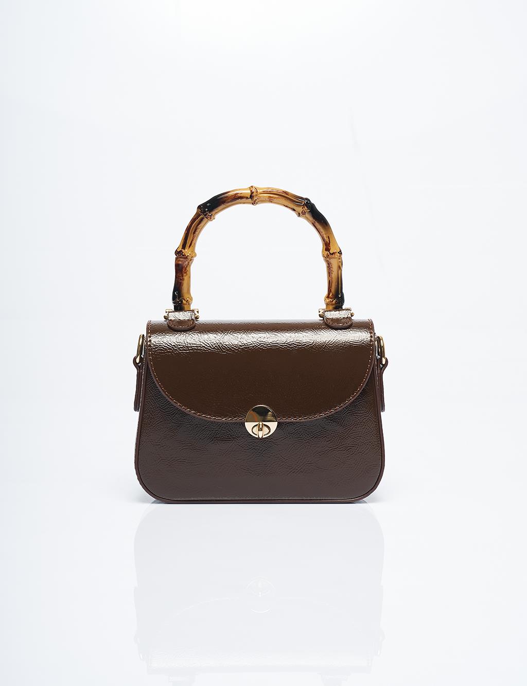 Metal Buckle Detailed Mini Bag Coffee