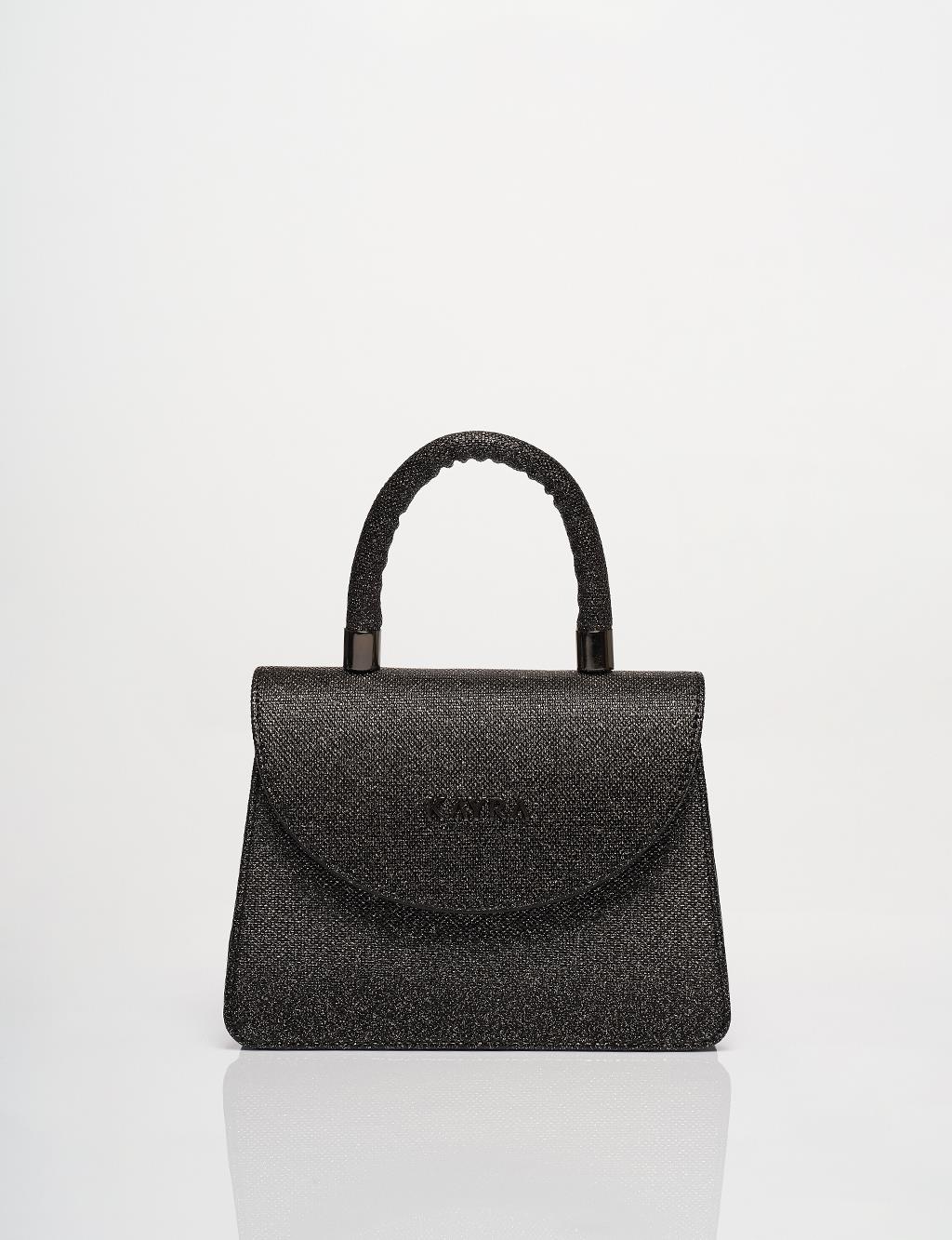 Glittery Covered Mini Bag Anthracite