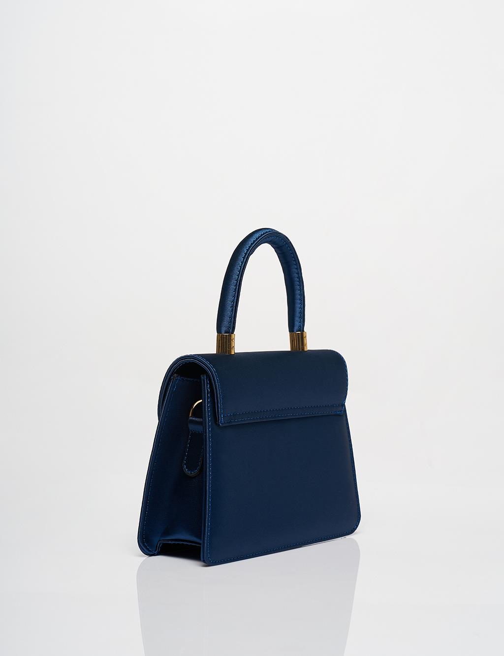 Satin Mini Bag with Cover Indigo