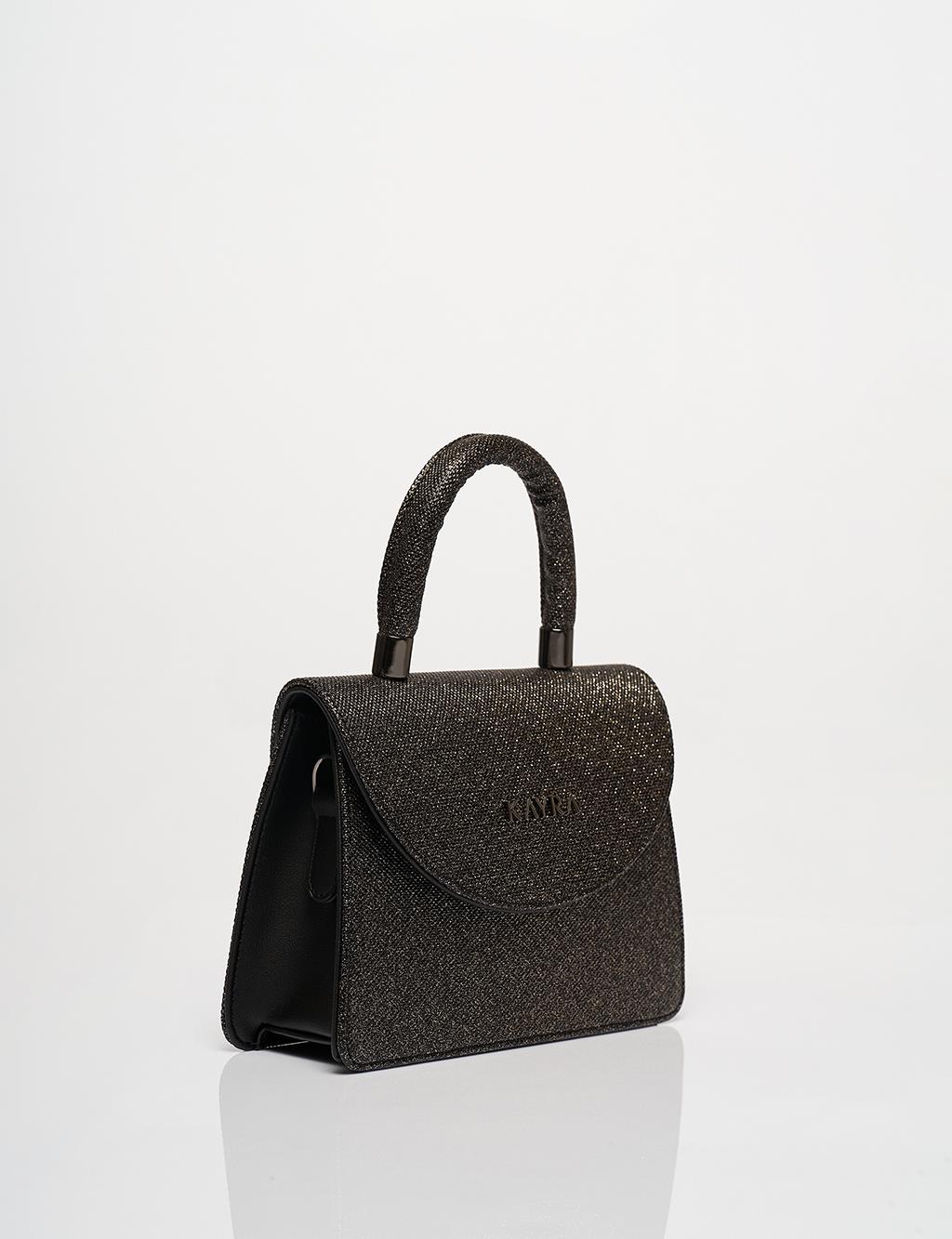 Glittery Covered Mini Bag Anthracite