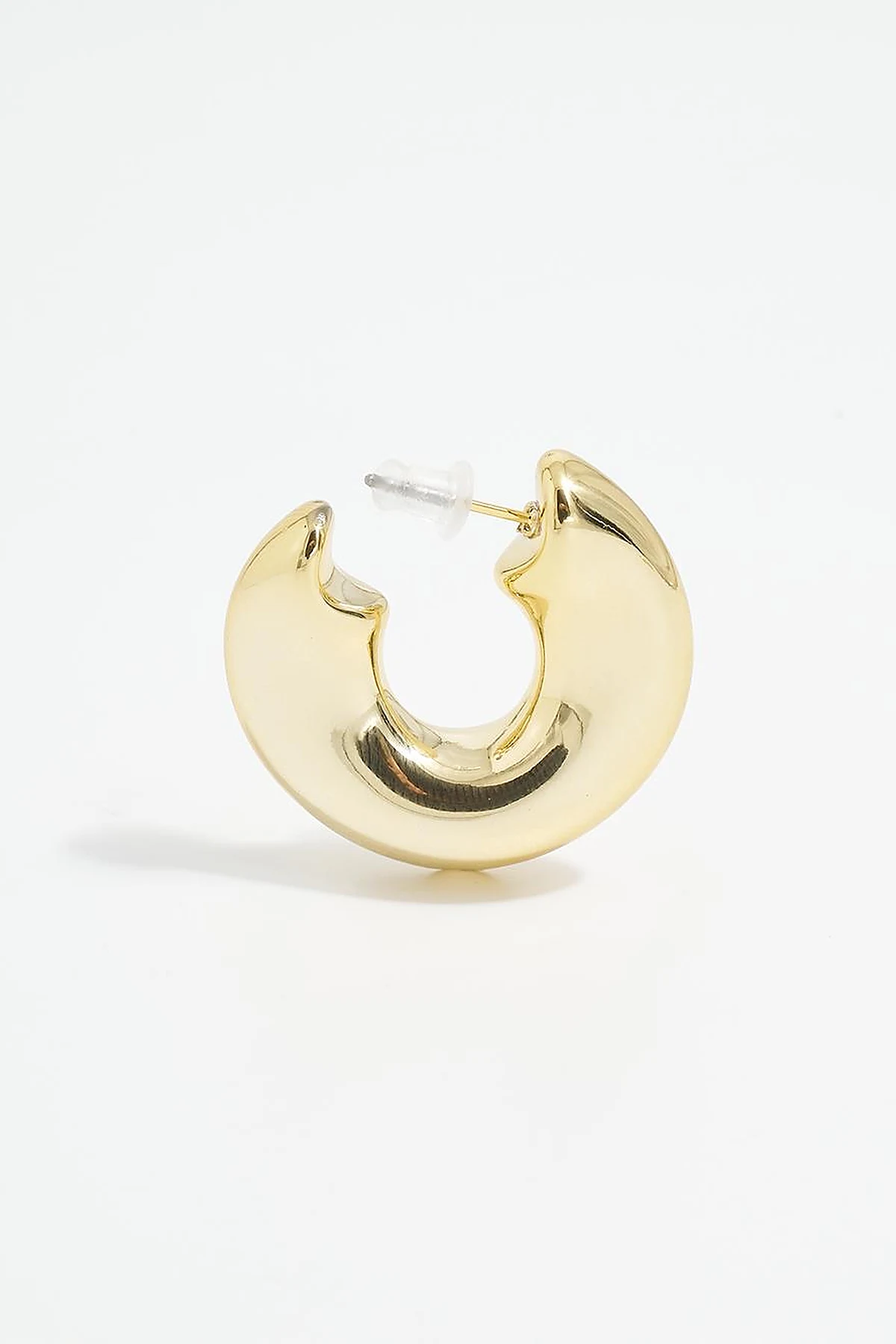 Bombeli Halka Küpe Gold 