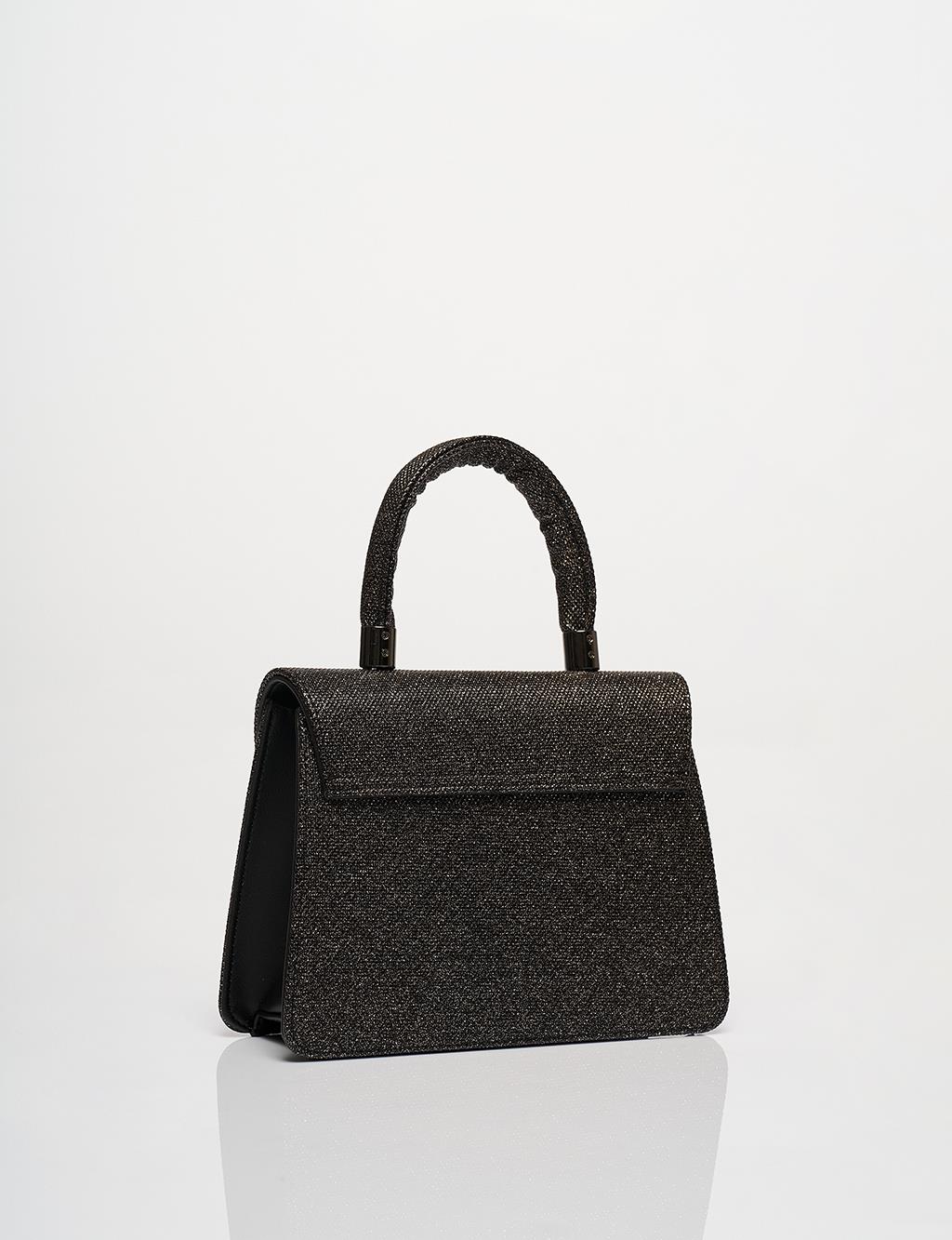 Glittery Covered Mini Bag Anthracite