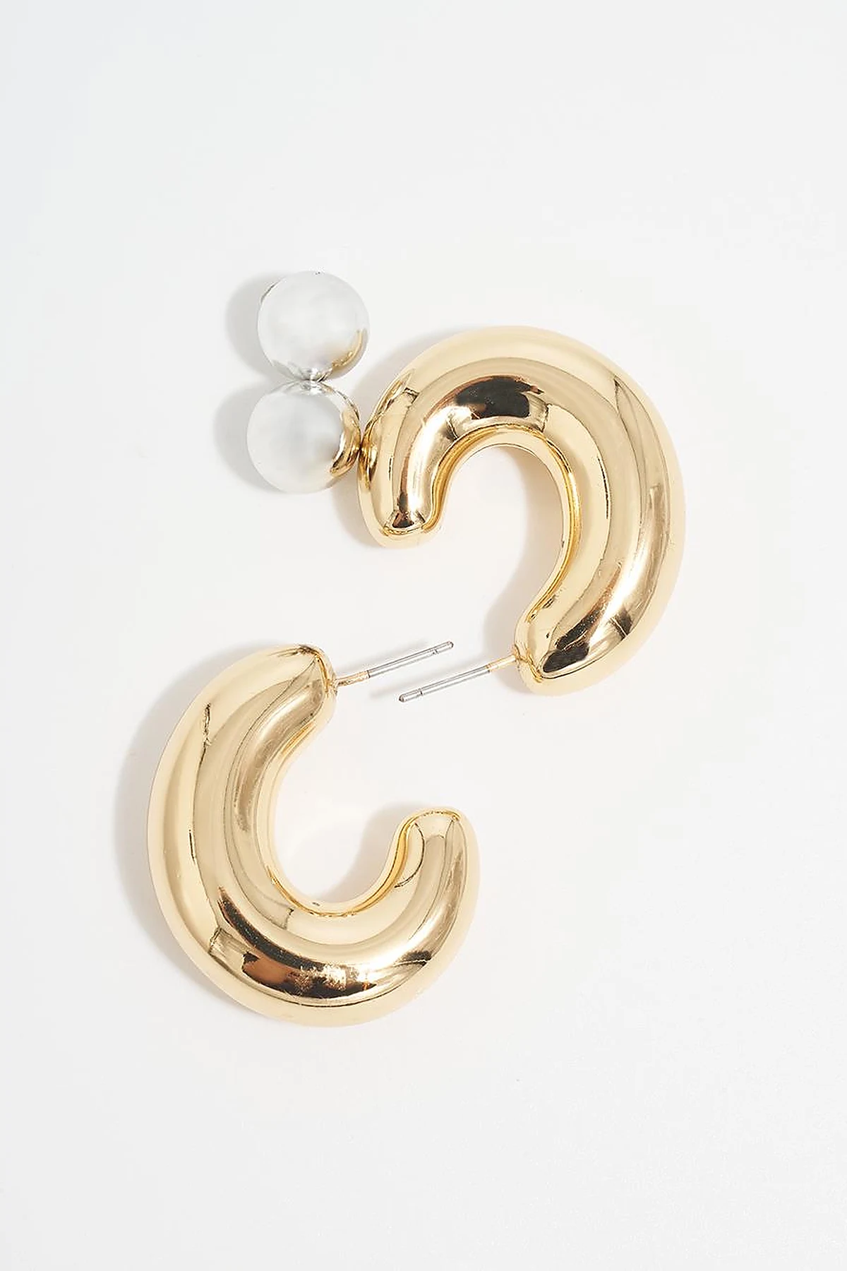 Minimal Detaylı Halk Form Küpe Gold