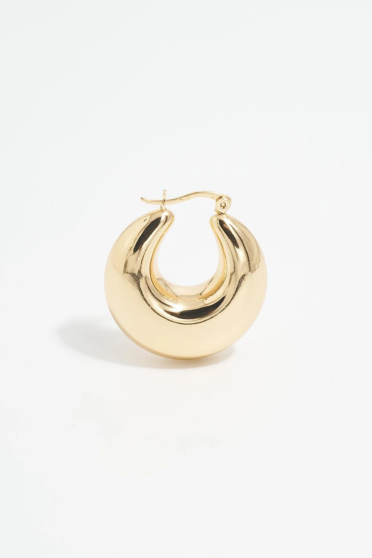 Shiny Half Hoop Earring Gold