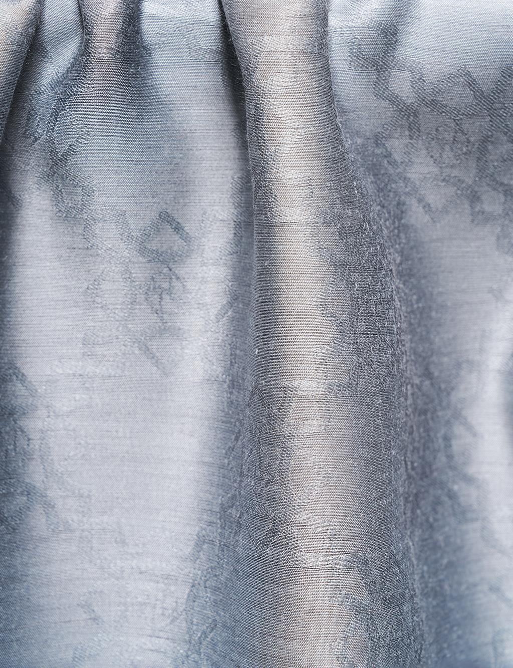 Patterned Wool Silk Shawl Gray