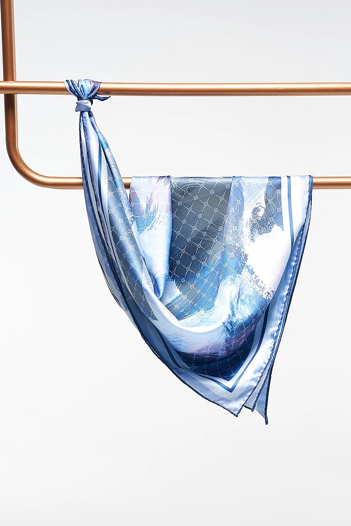Brush Patterned Scarf Indigo