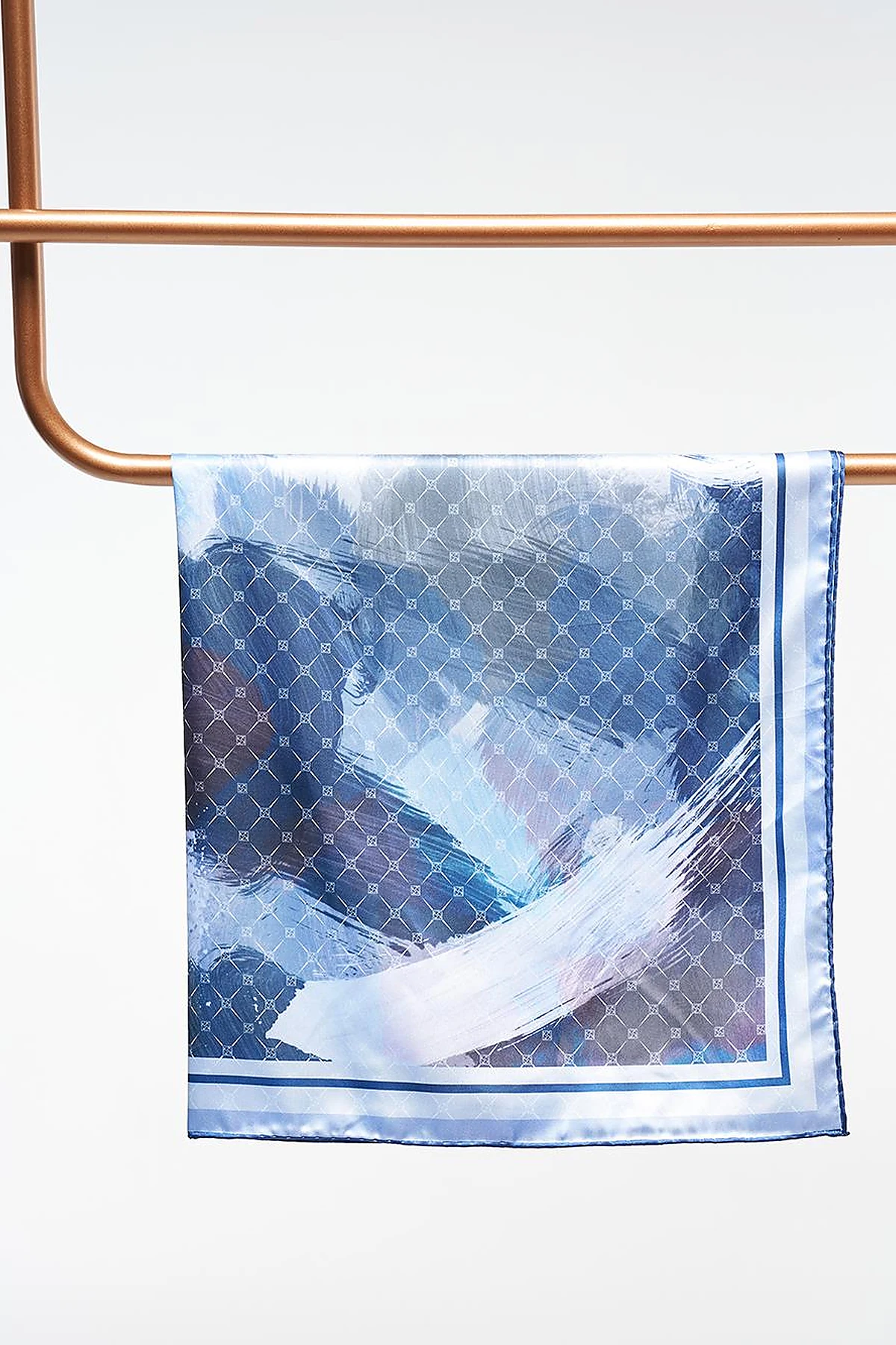 Brush Patterned Scarf Indigo