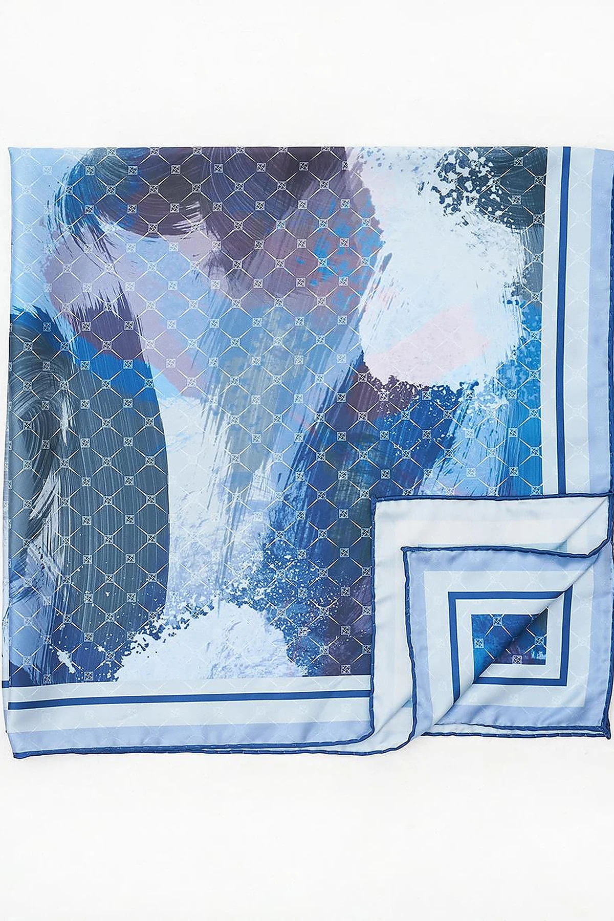 Brush Patterned Scarf Indigo