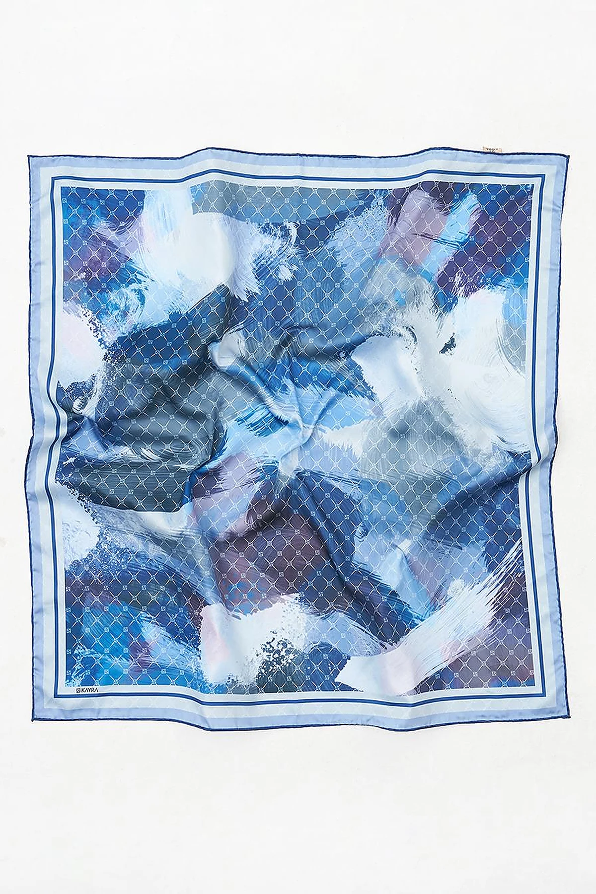 Brush Patterned Scarf Indigo