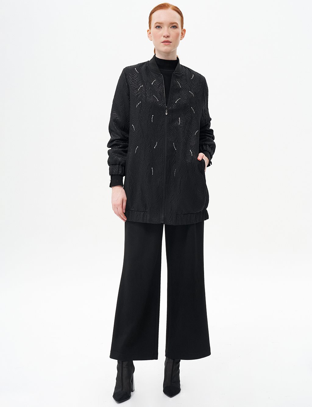 Shiny Stone Jacket Black