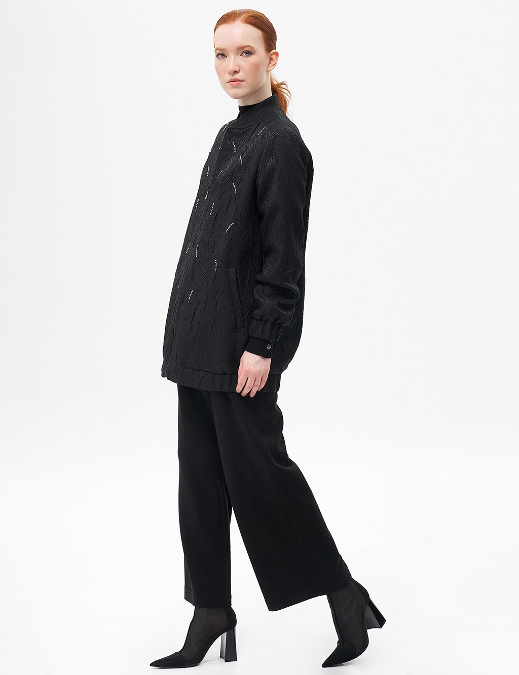 Shiny Stone Jacket Black