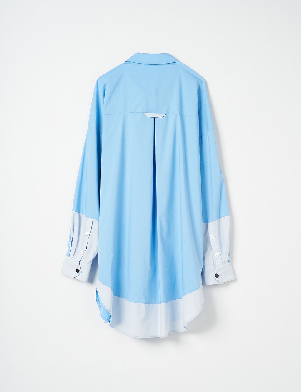 Punto Stitched Poplin Tunic Powder Smoke