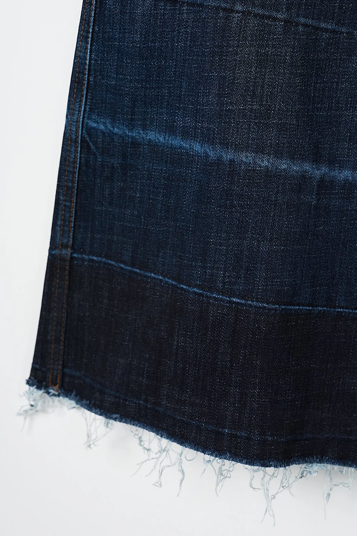 Paçası Eskitmeli Denim Pantolon Lacivert