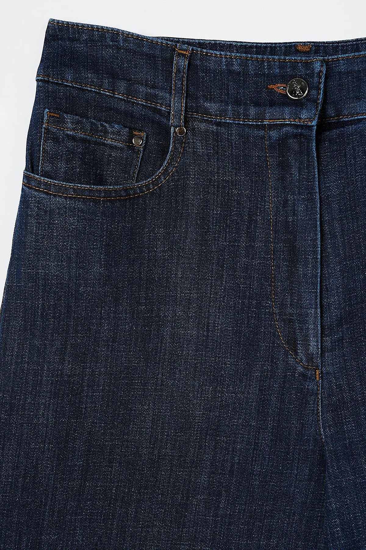 Paçası Eskitmeli Denim Pantolon Lacivert