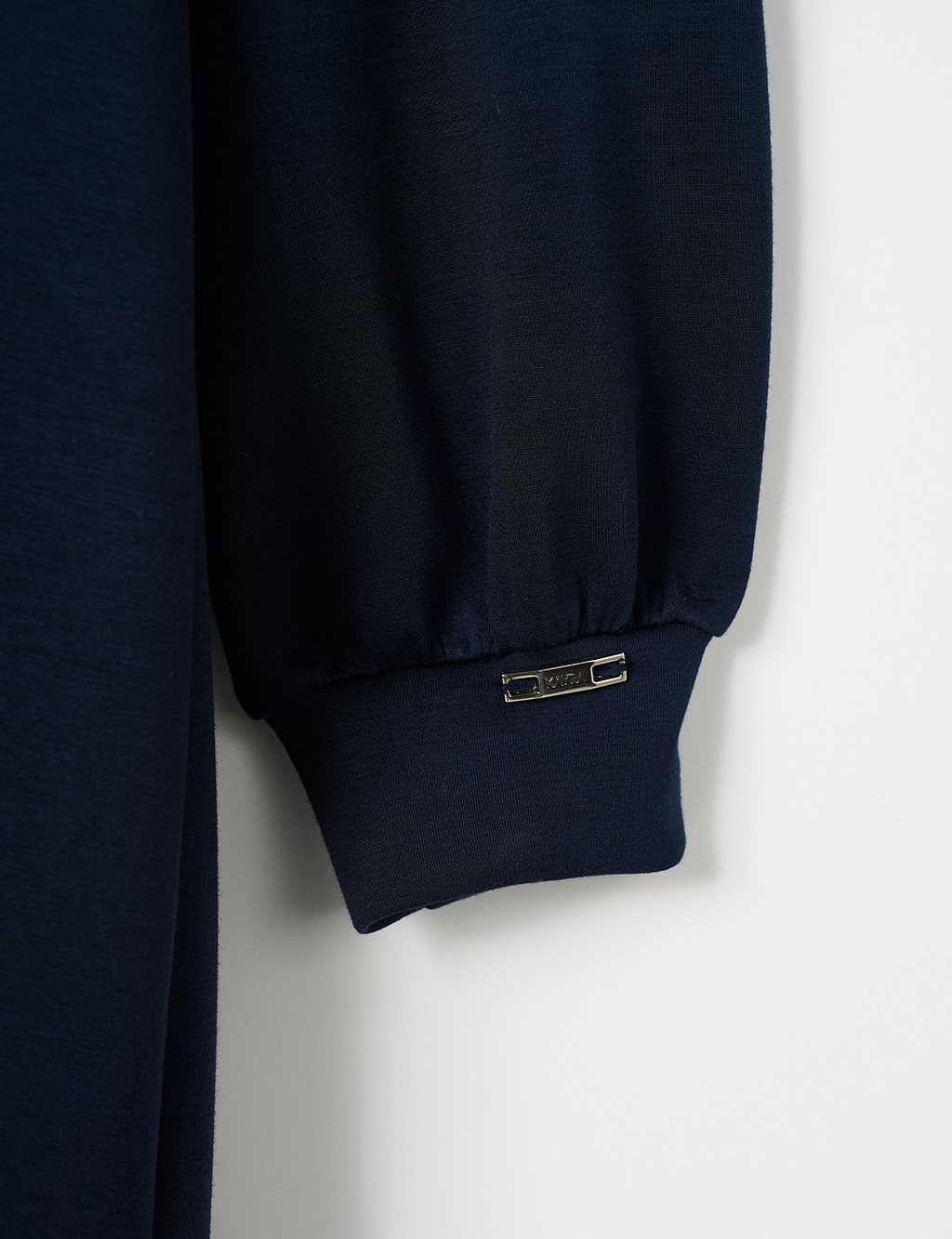 Slogan Detailed Rayon Sweatshirt in Navy