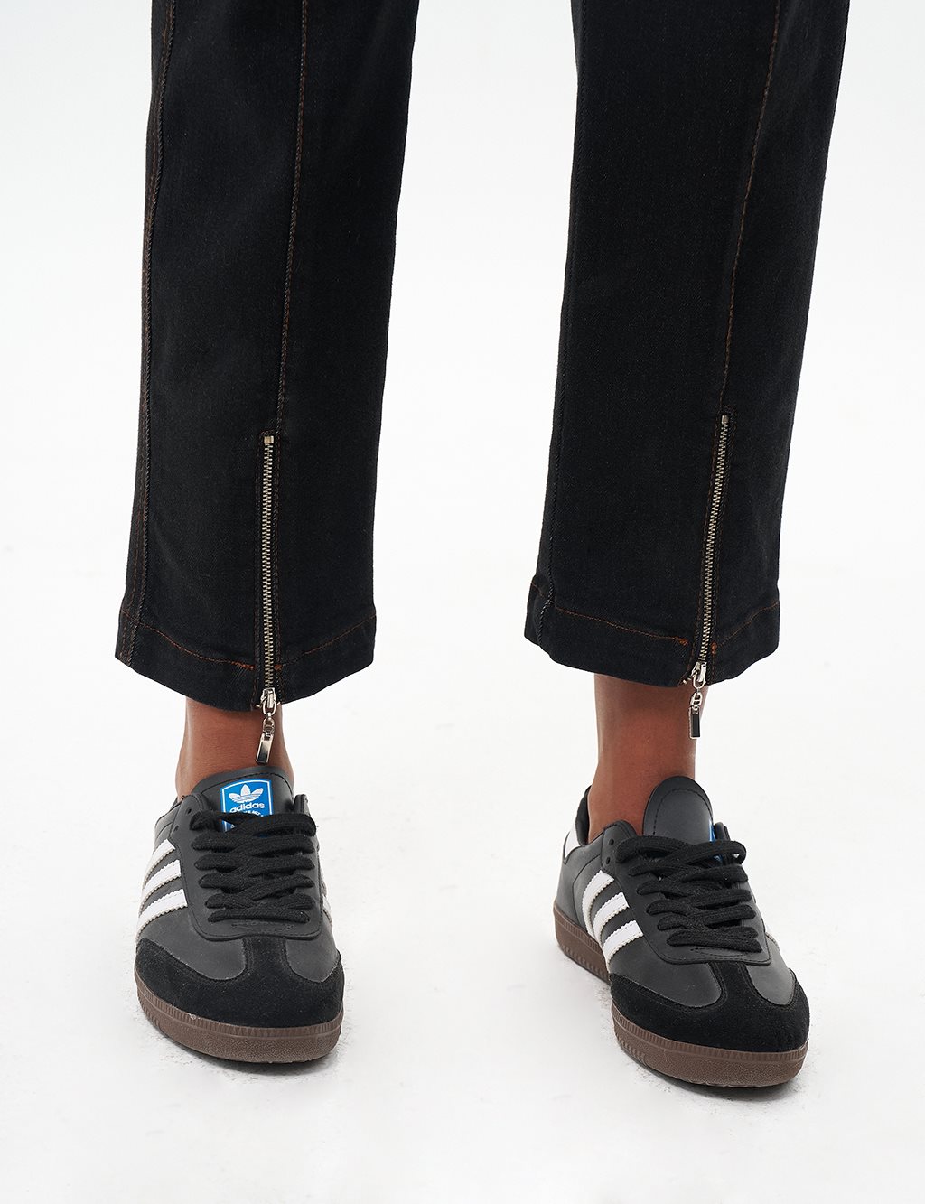 Pants with Zippered Legs Black