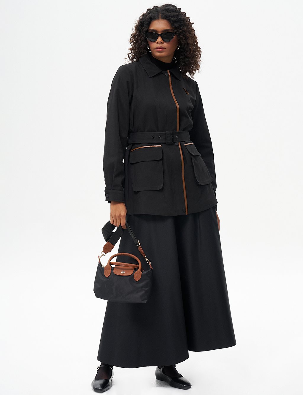 Small Fabric Shopper Bag Black