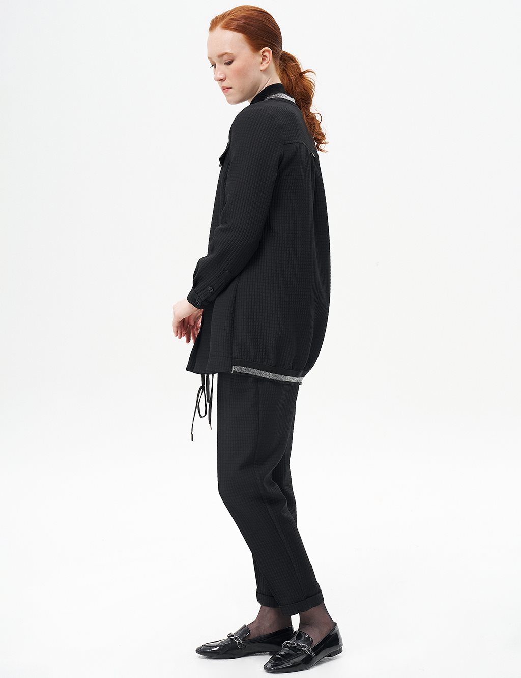 Flap Pocket Detailed Jacket Black