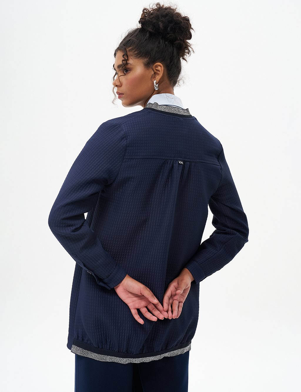 Flap Pocket Detailed Jacket Dark Navy Blue