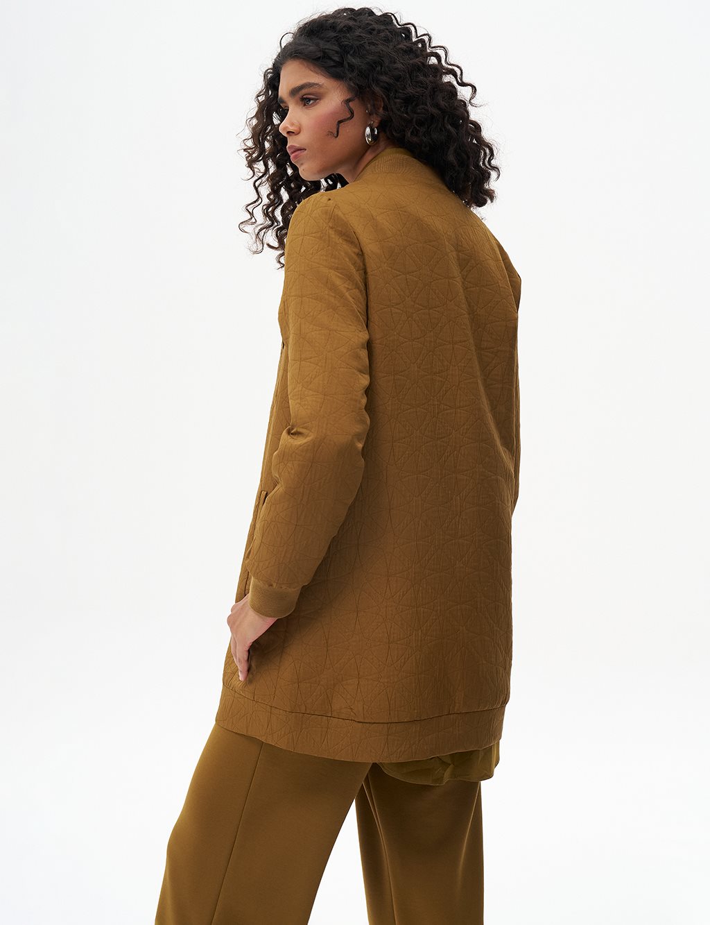 Leaf Applique Jacket Dark Oliv
