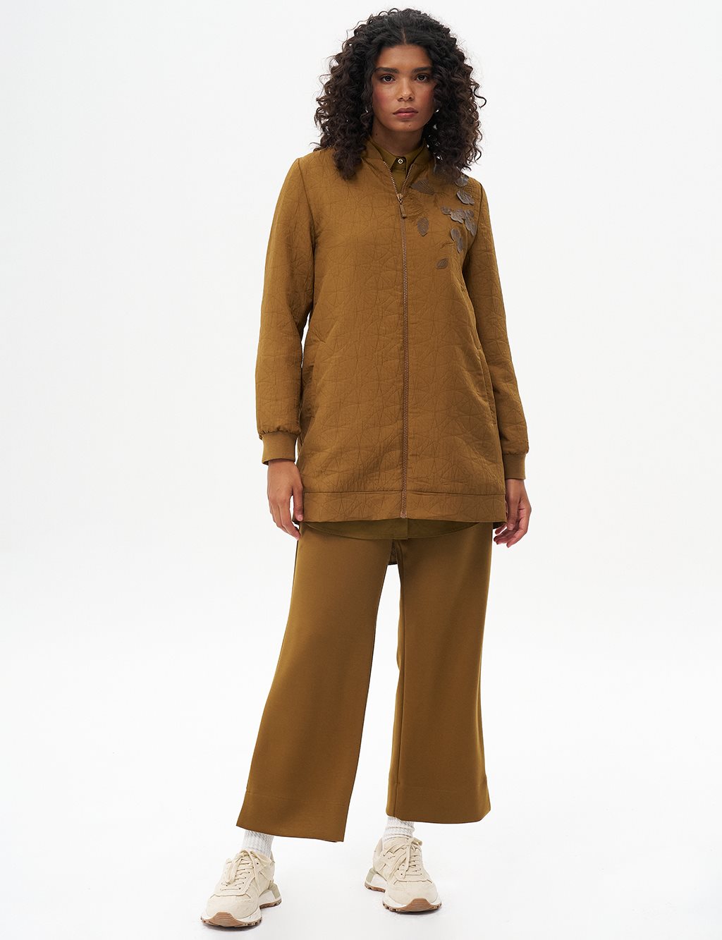 Leaf Applique Jacket Dark Oliv