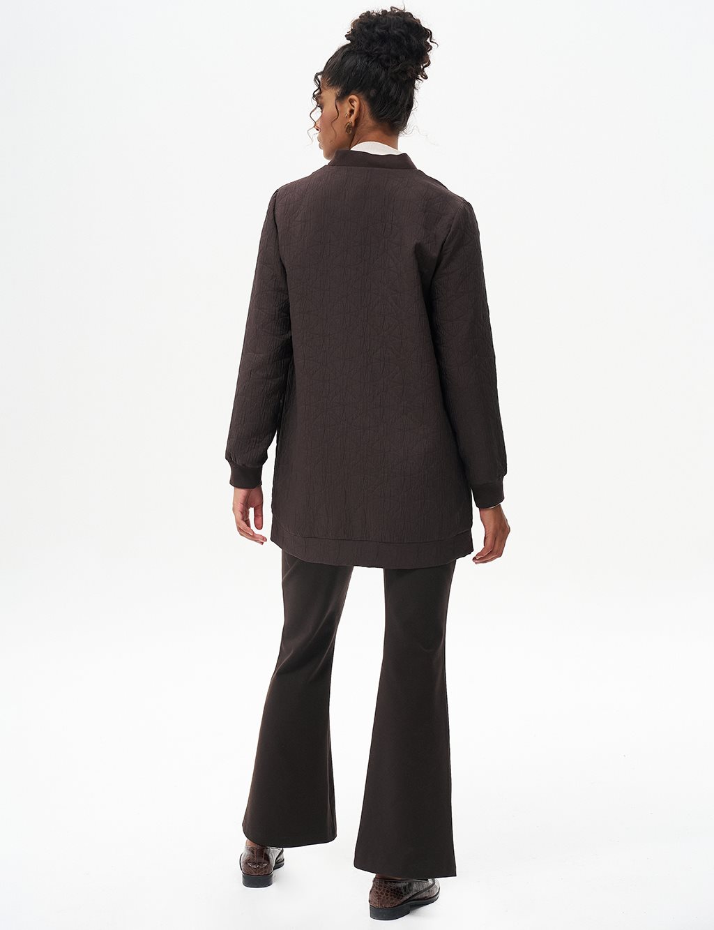 Leaf Applique Jacket Dark Coffee