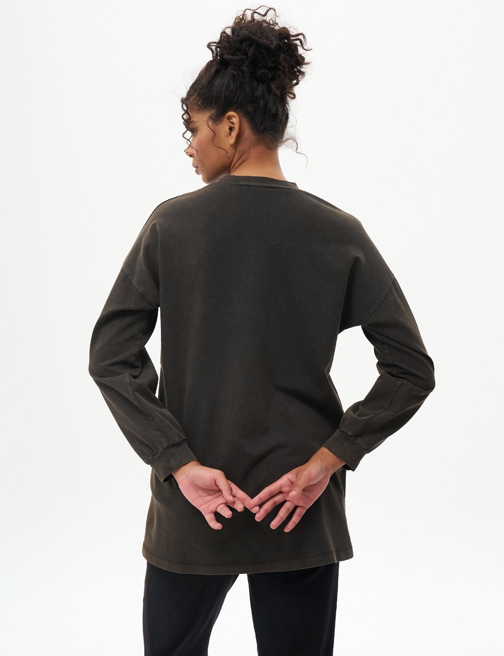 Stone Embroidered Two Thread Sweatshirt Green