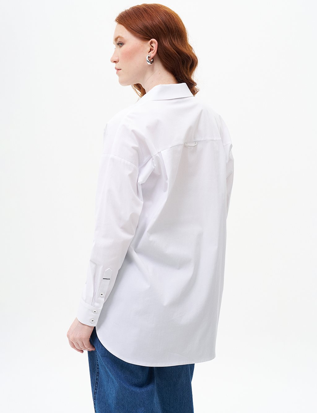 Embroidery Appliqued Poplin Tunic Optical White