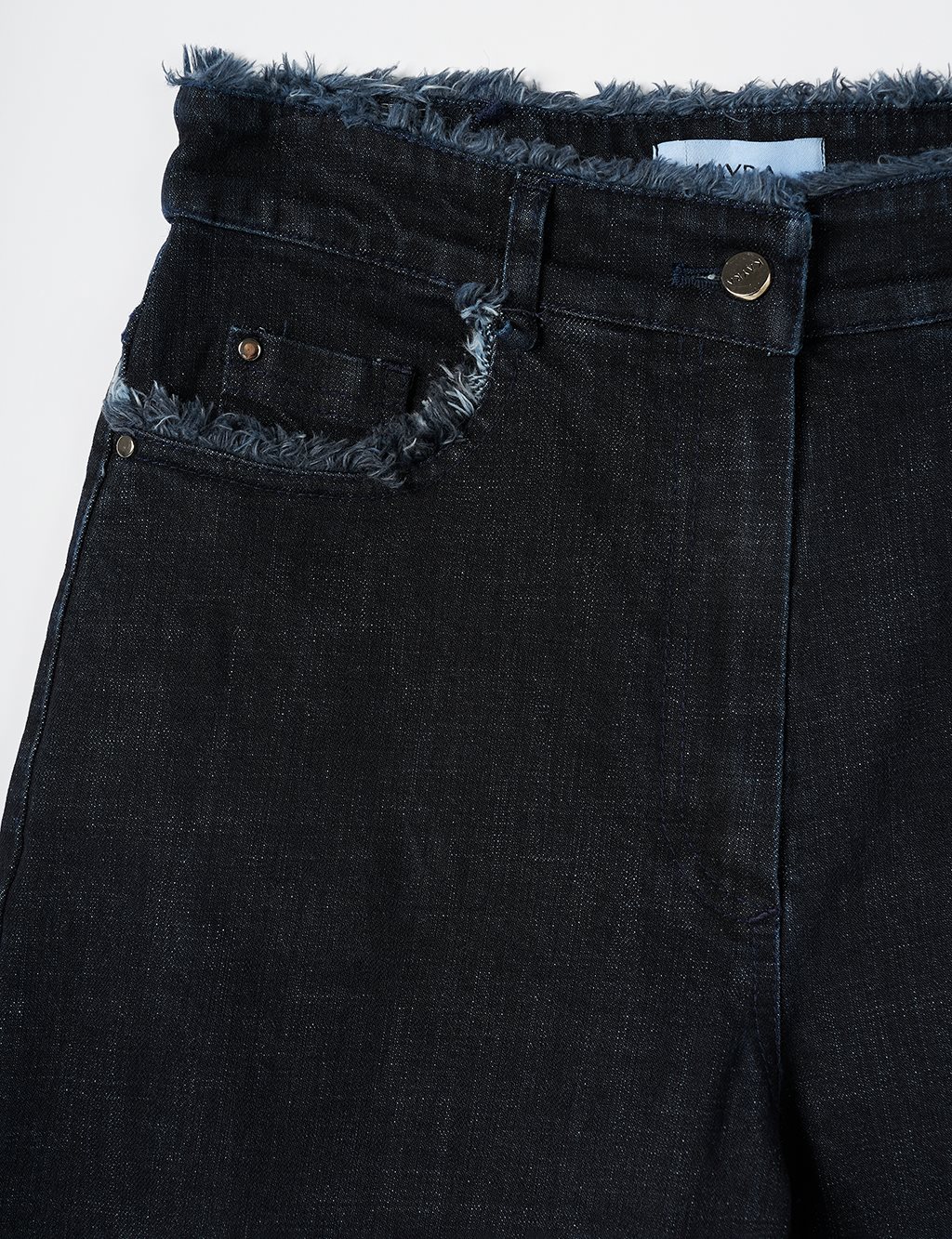 Püsküllü Denim Pantolon Lacivert 