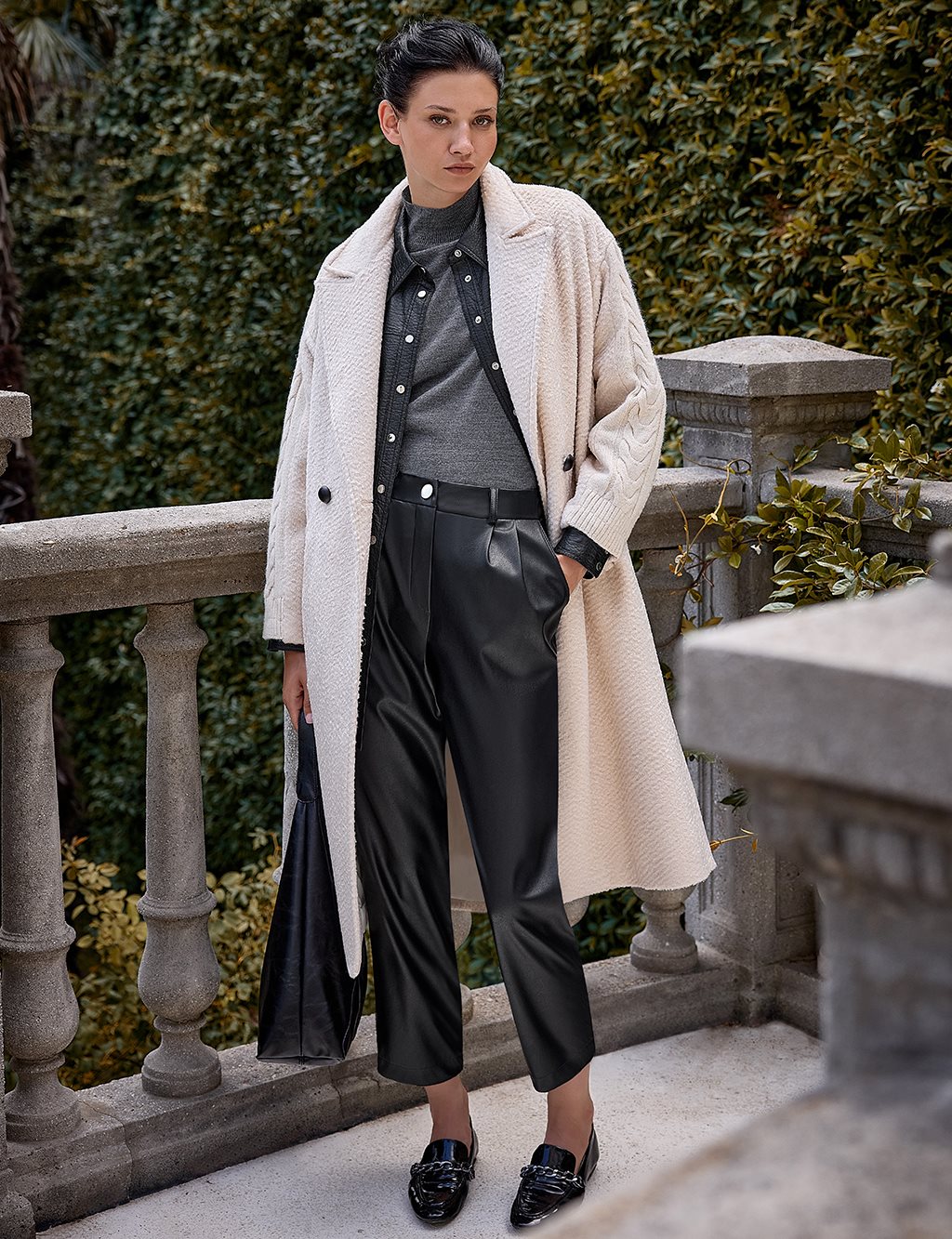 Knitwear Mixed Cashmere Coat Sand Beige