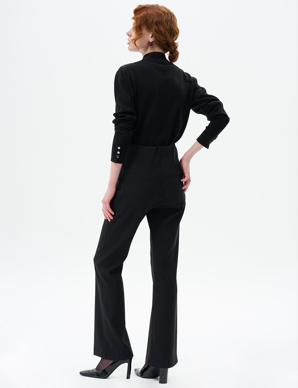 Flared Flare Fit Pants Black