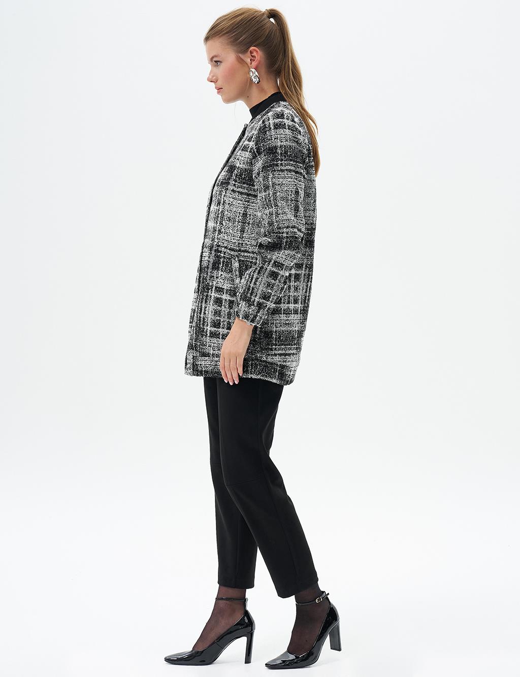 Snap-Cut College Collar Jacket Black