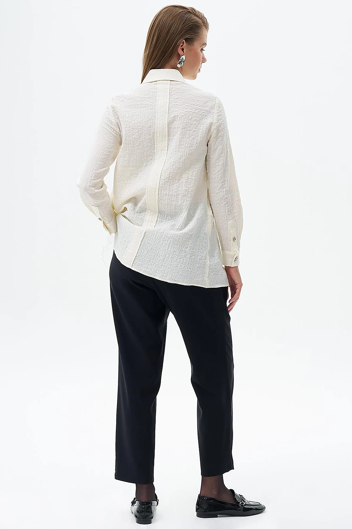 Carrot Trousers with Waist Detail Black