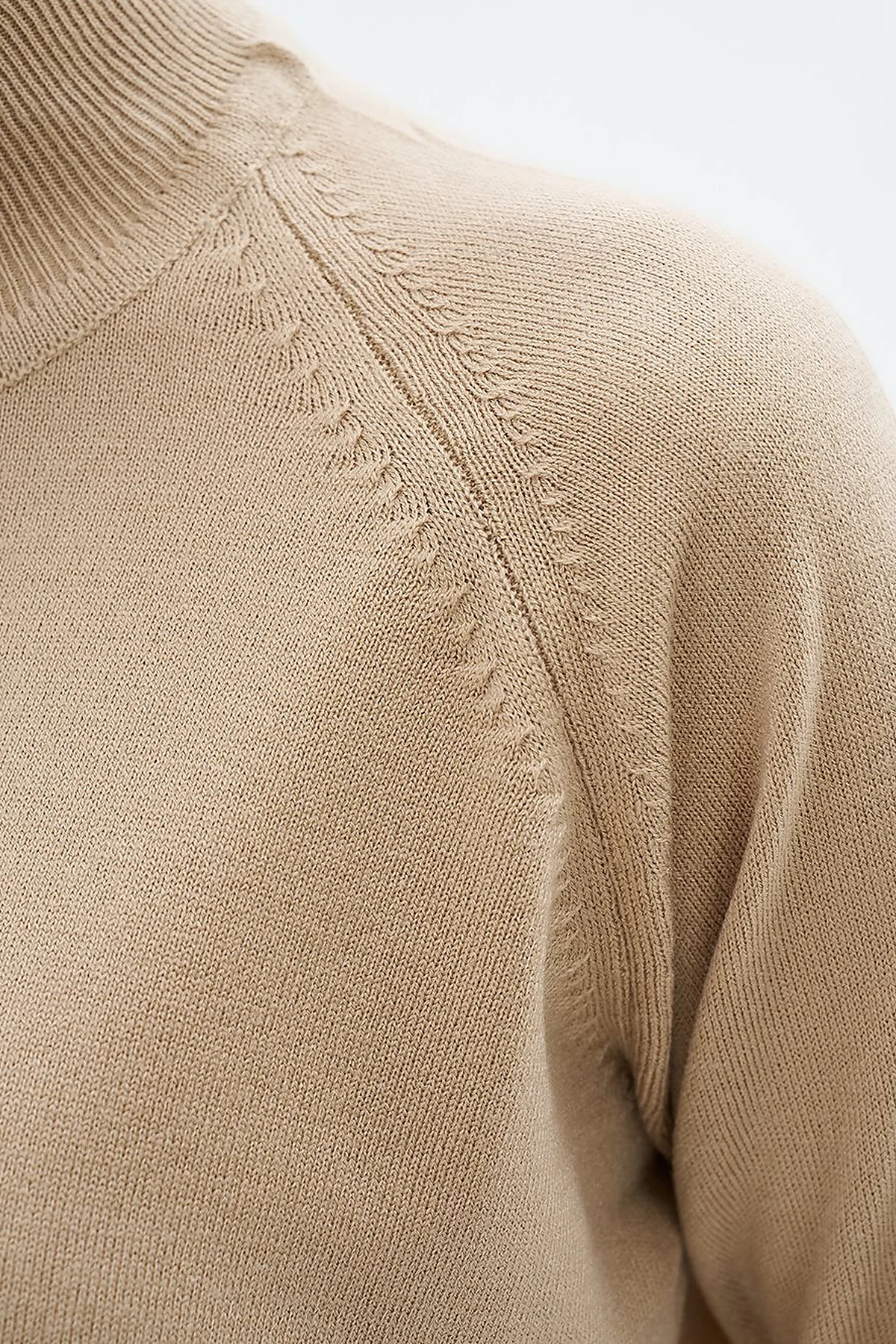 Half Turtleneck Knit Tunic Cream