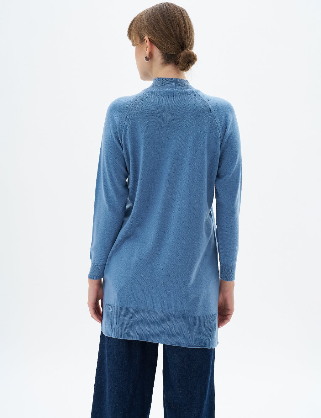 Half Turtleneck Knitwear Tunic Crown Blue