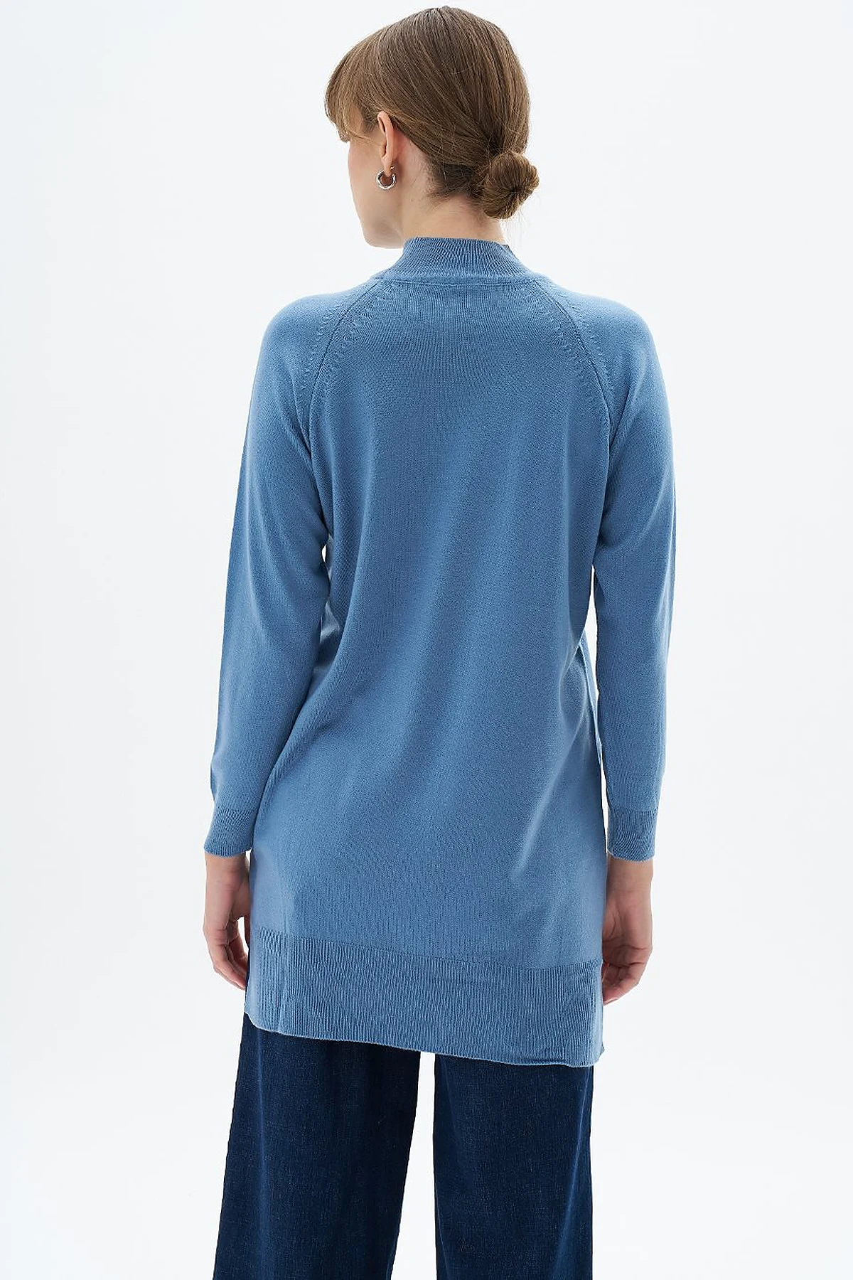 Half Turtleneck Knitwear Tunic Crown Blue