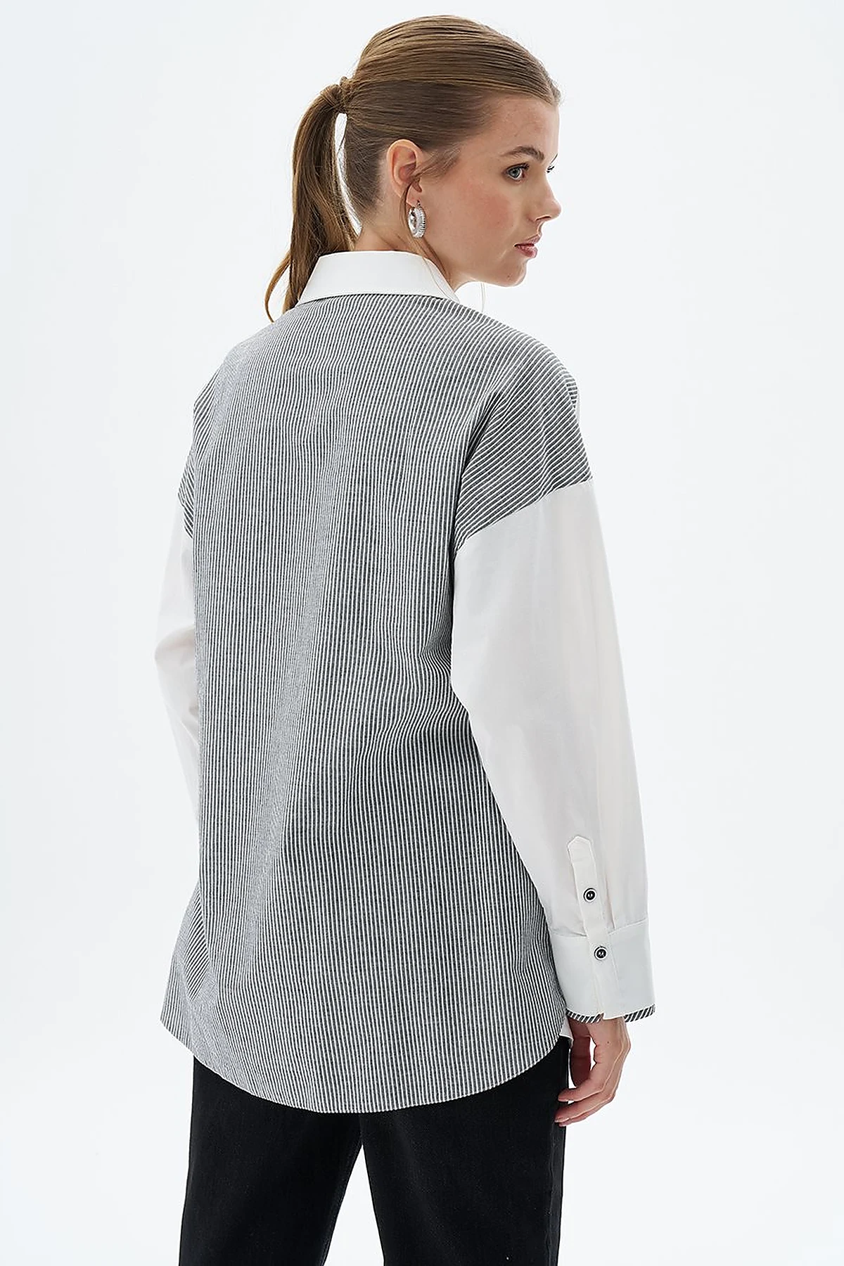 Wide Cuffed Cotton Tunic Optic White