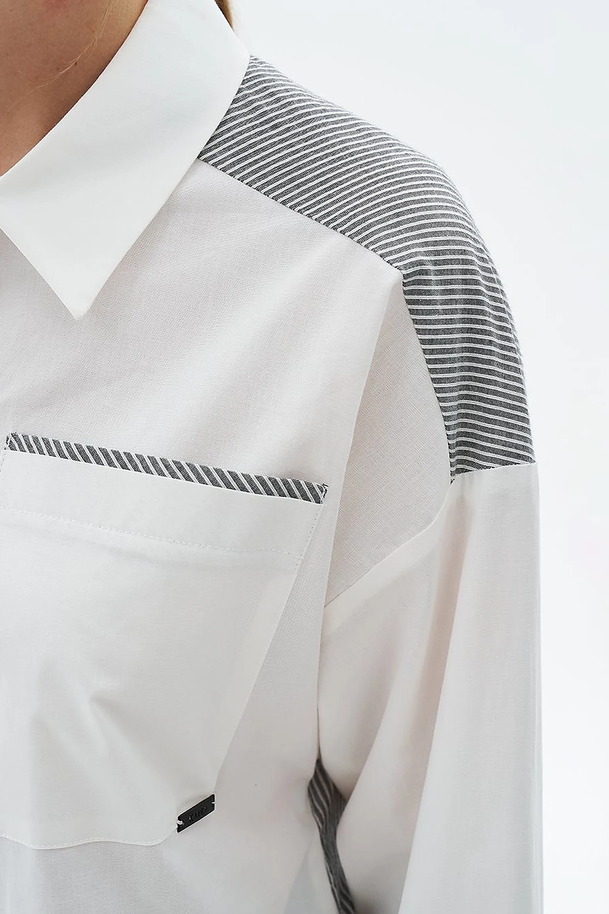 Wide Cuffed Cotton Tunic Optic White