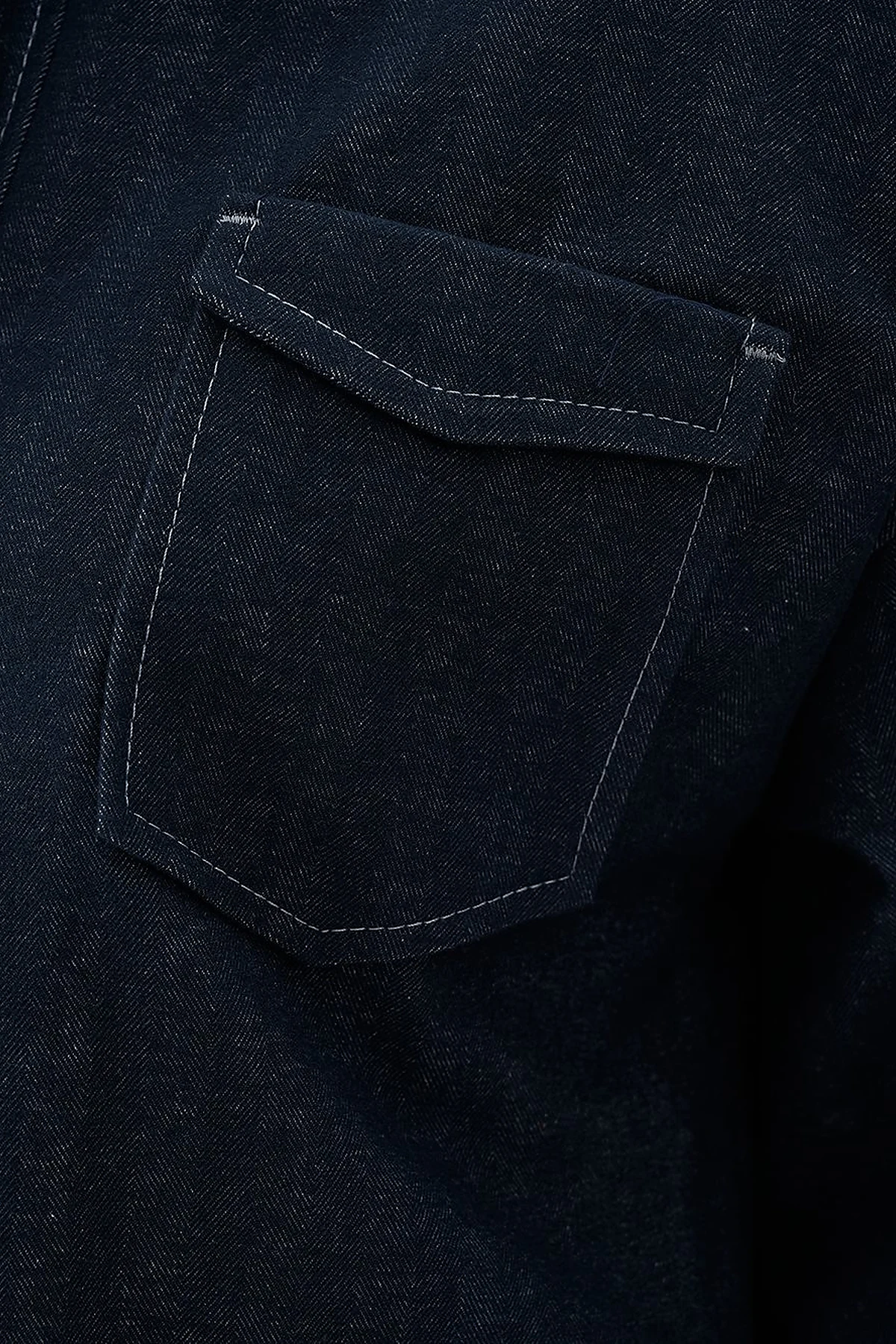 Punto Dikişli Denim Ceket Lacivert