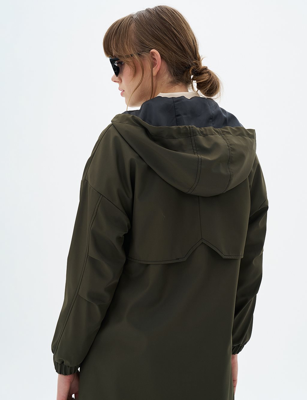 Hood Detailed Cape Khaki