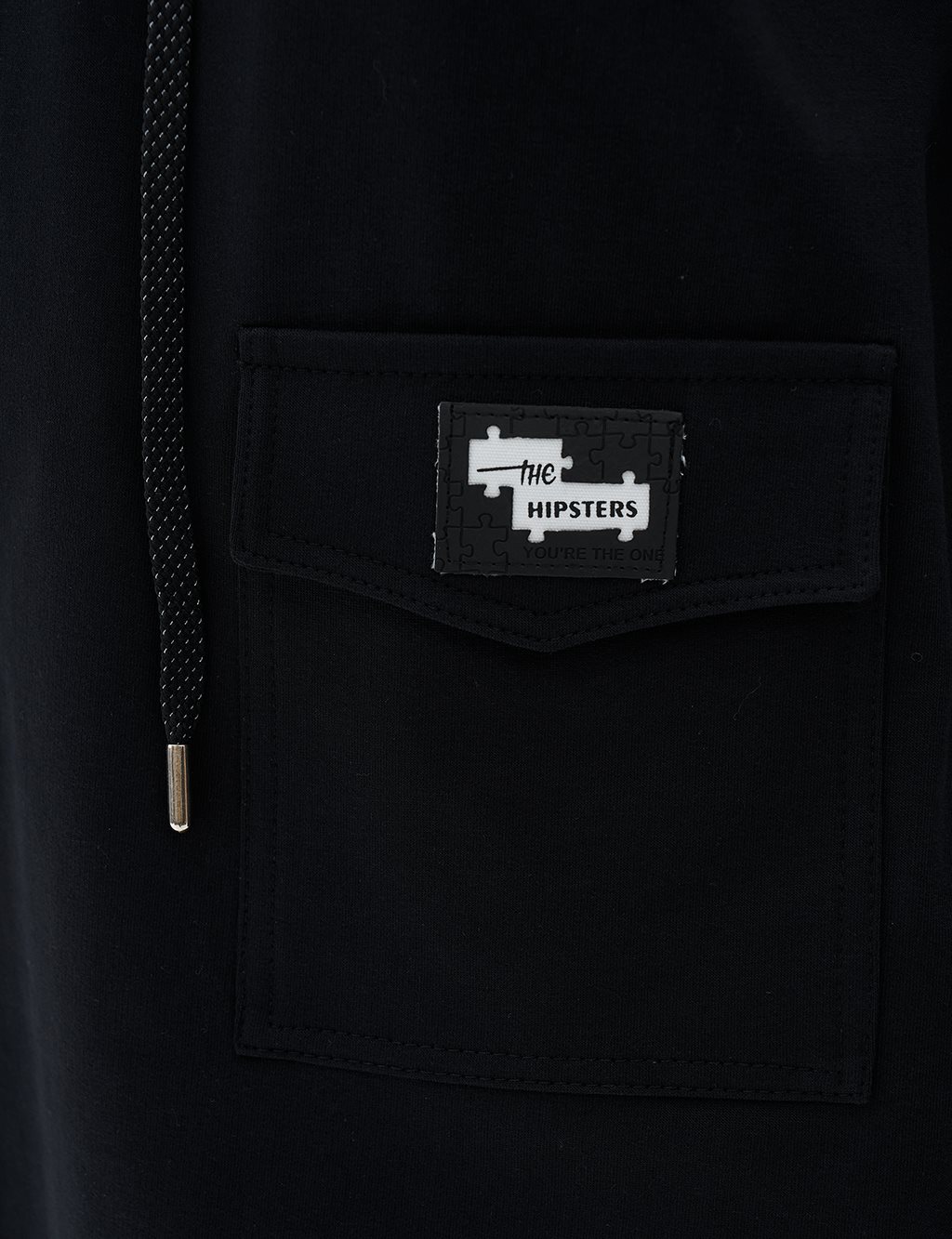 Pocket-Detail Two-Piece Set in Black